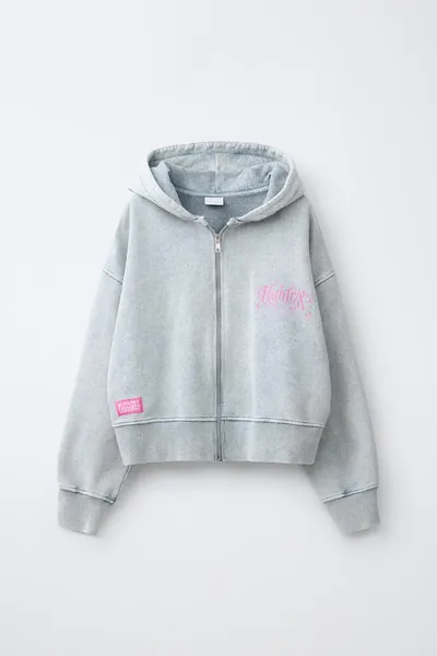 Худи FADED ZIP-UP от NETFLIX, Mid-GREY — фото 3