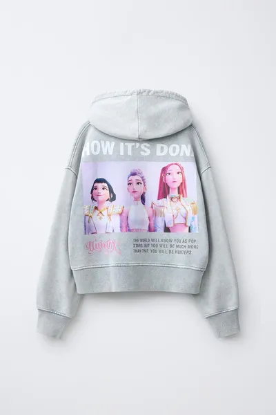 Худи FADED ZIP-UP от NETFLIX, Mid-GREY — фото 4