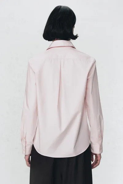Рубашка из поплина POPLIN SHIRT, Розовый — фото 4
