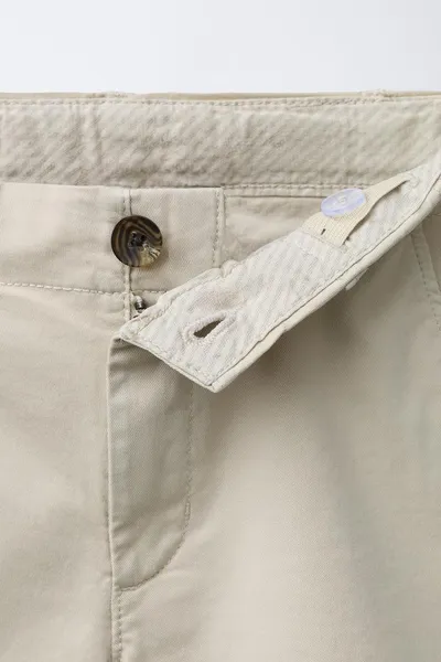 Бермуды-шорты CHINO BASIC SLIM FIT, Средний ECRU — фото 4
