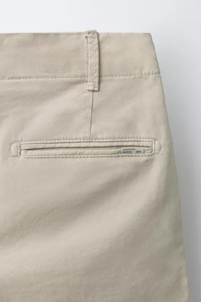 Бермуды-шорты CHINO BASIC SLIM FIT, Средний ECRU — фото 5