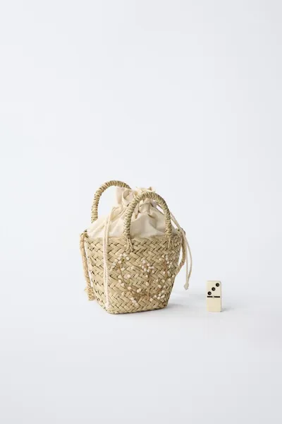 Цветочная сумка через плечо FLORAL CROSSBODY BAG, SAND BROWN — фото 7