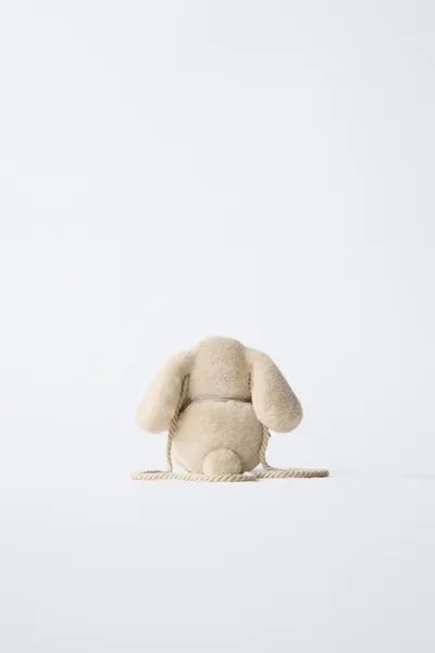 Сумка BUNNY CROSSBODY, SAND BROWN, искусственный мех — фото 5