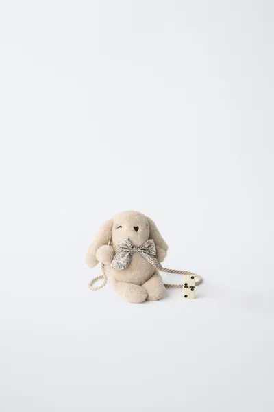 Сумка BUNNY CROSSBODY, SAND BROWN, искусственный мех — фото 6