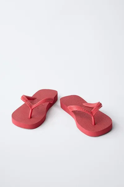 HAVAIANAS ® x ZARA сандалии, Красный — фото 4