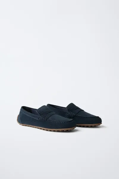 Лоферы SPLIT SUEDE, Тёмно-синий — фото 2