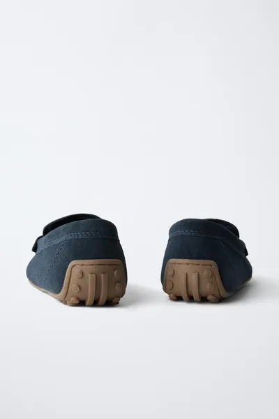 Лоферы SPLIT SUEDE, Тёмно-синий — фото 5