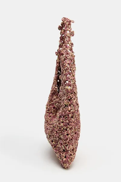 Сумка RAFFIA BUCKET BAG, Розовый, рафия — фото 6