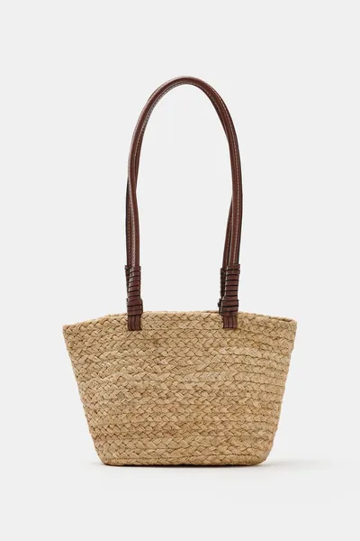 Джутовая мини-сумка TOTE, Лёгкая, джут — фото 2