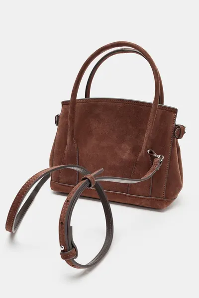 Мини-сумка из кожи City Bag, Шоколад — фото 4
