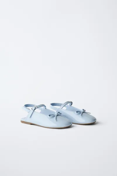 Балетки SLINGBACK с бантом, Синий — фото 2