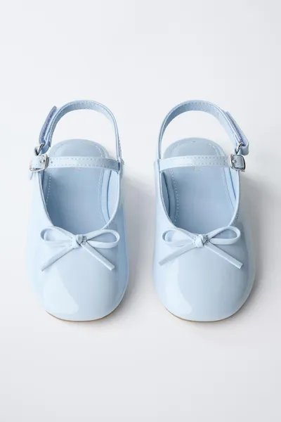 Балетки SLINGBACK с бантом, Синий — фото 4