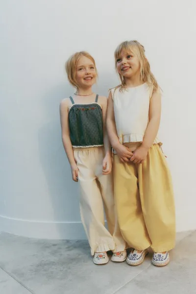 Балетки с вышивкой, ECRU WHITE — фото 2