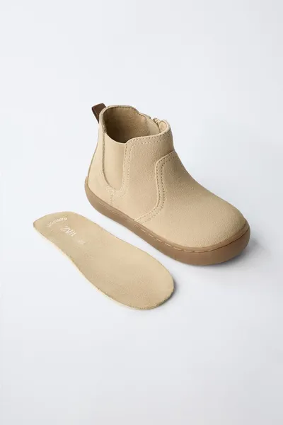 Ботинки BAREFOOT из кожи, SAND BROWN — фото 4