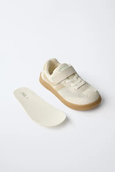 BAREFOOT MESH SNEAKERS, Light beige — фото 4