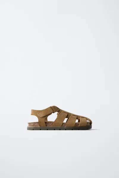Сандалии LEATHER CAGE, Тёмный, 100% коровья кожа — фото 3