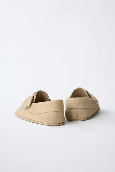Лоферы из кожи, SAND BROWN, замша коровьей кожи, кожа коровы — фото 5