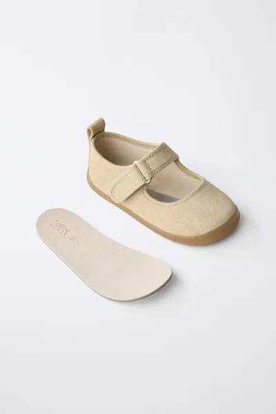 BAREFOOT кожаные балетки, SAND BROWN, натуральная коровья кожа — фото 4