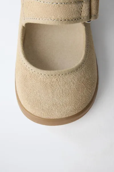 BAREFOOT кожаные балетки, SAND BROWN, натуральная коровья кожа — фото 5
