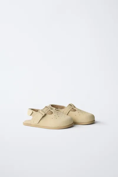 Клоги BAREFOOT из кожи, SAND BROWN — фото 2