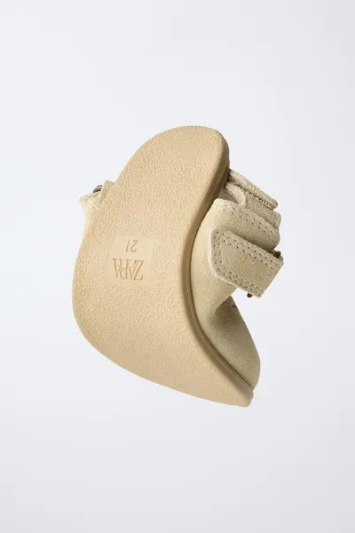 Клоги BAREFOOT из кожи, SAND BROWN — фото 3
