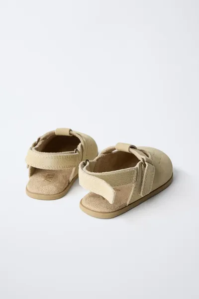 Клоги BAREFOOT из кожи, SAND BROWN — фото 6