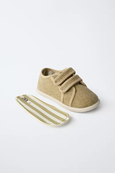 Сандалии на двух ремешках DOUBLE STRAP BAREFOOT PLIMSOLLS, Коричневый, 90% хлопок — фото 4
