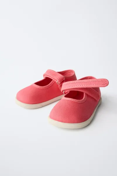Хлопковые балетки COTTON BAREFOOT MARY JANES, Фуксия — фото 6