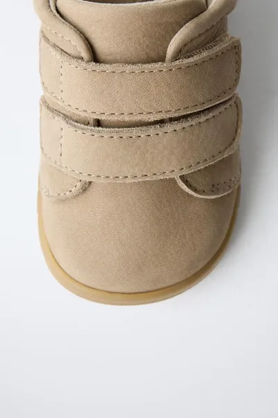 Кожаные пляжные тапочки, SAND BROWN, натуральная кожа — фото 5