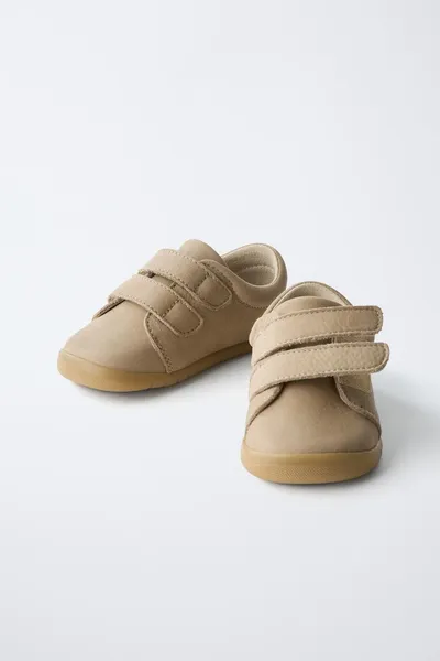 Кожаные пляжные тапочки, SAND BROWN, натуральная кожа — фото 6
