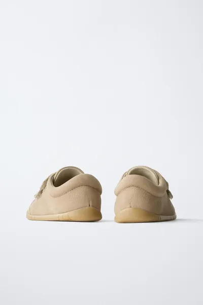 Кожаные пляжные тапочки, SAND BROWN, натуральная кожа — фото 7