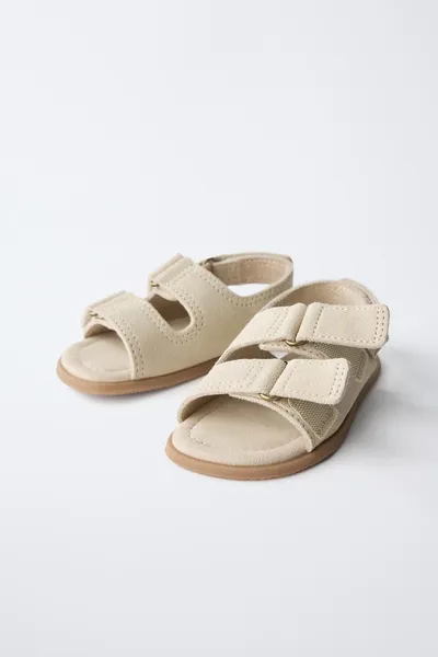 Сандалии BAREFOOT LEATHER с двумя ремешками, SAND BROWN, кожа — фото 5