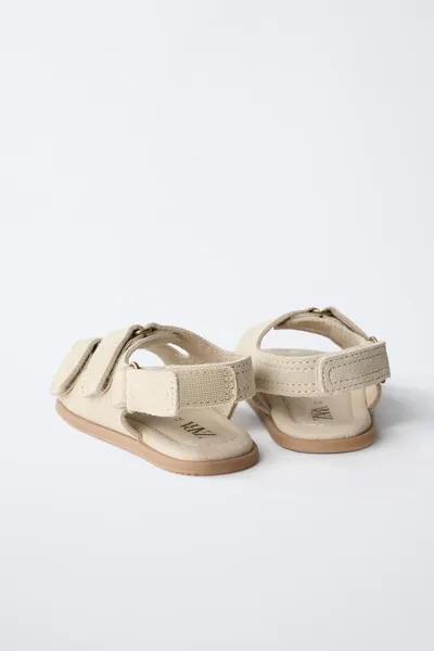 Сандалии BAREFOOT LEATHER с двумя ремешками, SAND BROWN, кожа — фото 6