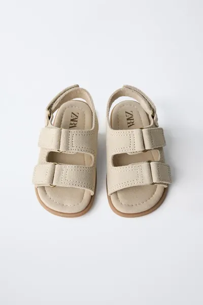 Сандалии BAREFOOT LEATHER с двумя ремешками, SAND BROWN, кожа — фото 8