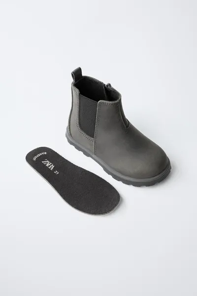 Кожаные ботинки BAREFOOT, ANTHRACITE GREY, 80 % коровьей кожи — фото 4