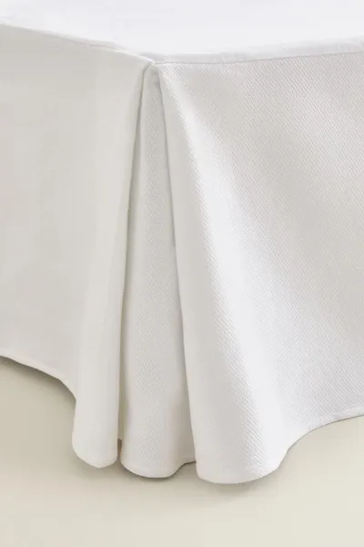 Хлопковая простыня пике COTTON PIQUÉ VALANCE SHEET, Белый — фото 2