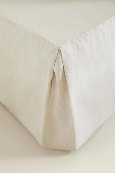 Занавеска из льна FADED LINEN VALANCE SHEET, Светло-бежевый — фото 2