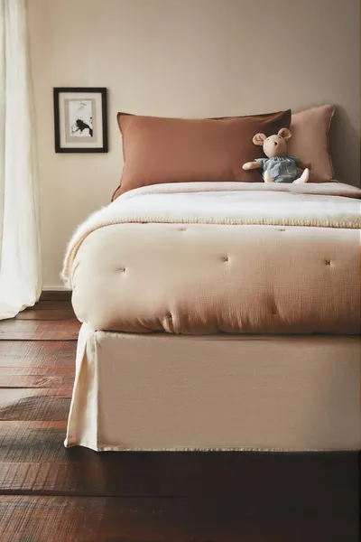 Занавеска из льна FADED LINEN VALANCE SHEET, Светло-бежевый — фото 6