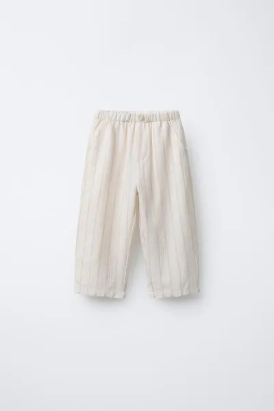 Прямые текстурированные брюки STRIPED