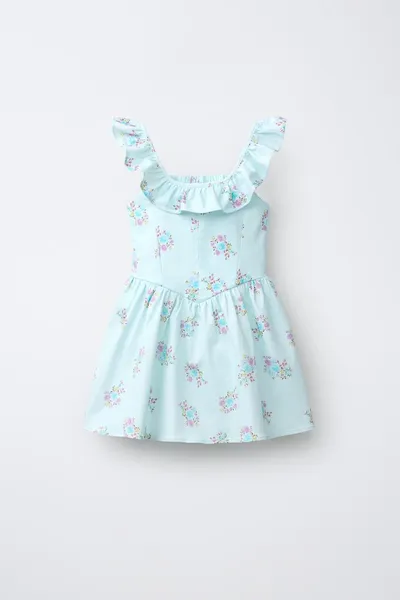 Платье с оборками FLORAL