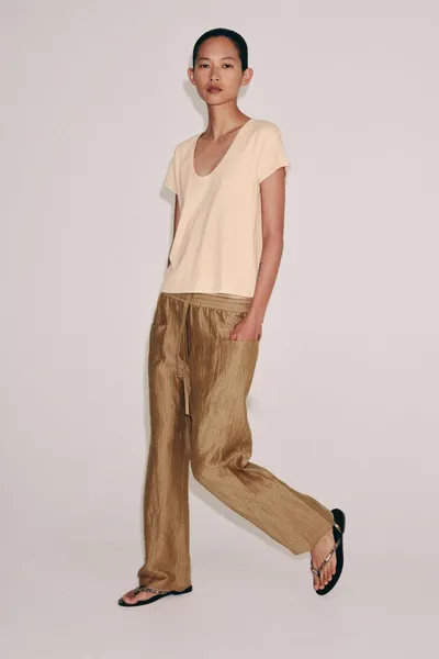 Брюки из льняной смеси ZW COLLECTION