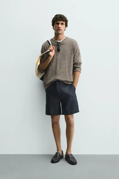 Бермуды REGULAR FIT из 100% льна