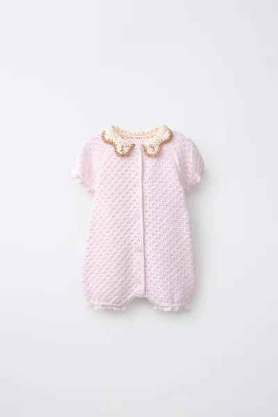 Комбинезон с вязаным воротником CROCHET COLLAR