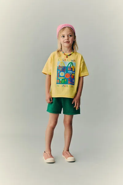 CASA LAWA X KIDS LEMON KNIT BERMUDA SHORTS