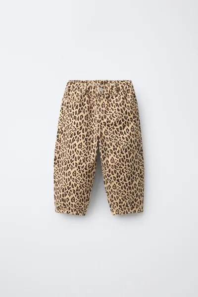 ANIMAL PRINT брюки BARREL