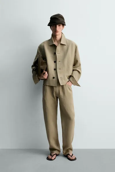 Брюки BALLOON FIT из 100% льна