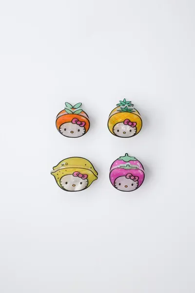 Набор из 4 заколок для волос с Hello Kitty © Sanrio «Фрукты»