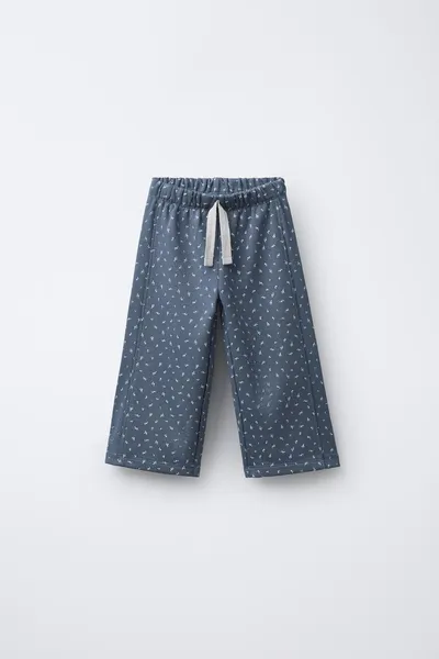 Брюки WIDE-LEG FLORAL PLUSH