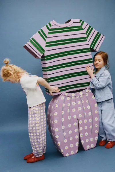 Брюки TWILL BALLOON с цветами