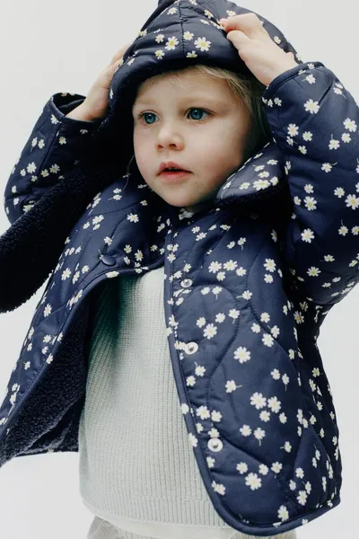 DAISY PRINT стёганый капюшон